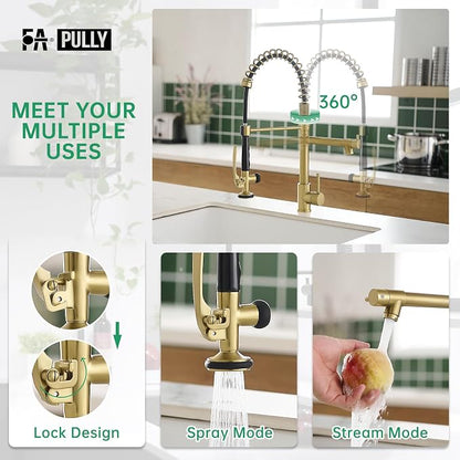 Brushed Gold Kitchen Faucet - Image 2