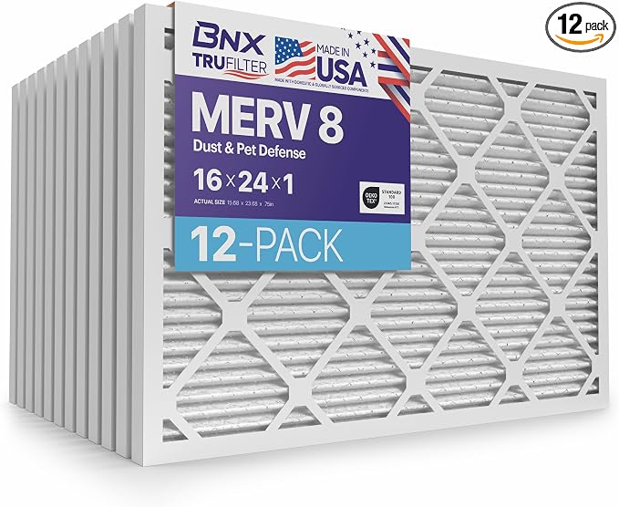 BNX TruFilter 16x24x1 Air Filter MERV 8 by BNX