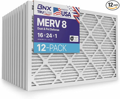 BNX TruFilter 16x24x1 Air Filter MERV 8 by BNX