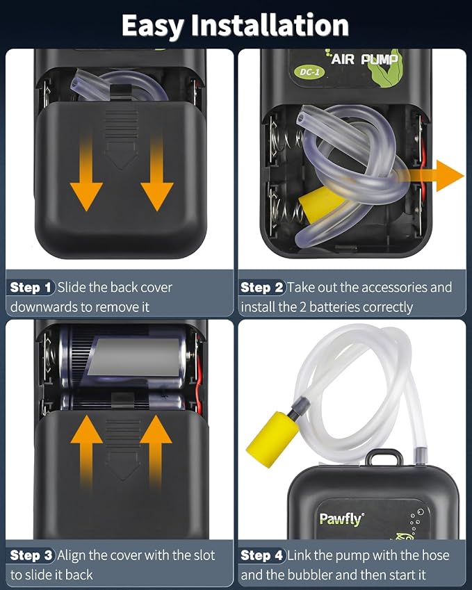 Pawfly Aquarium Battery Air Pump 40 GPH Oxygen Pump - Image 3