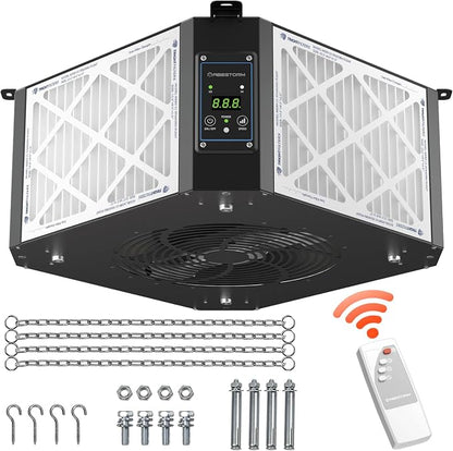 ABESTORM 360 Degree Intake Air Filtration System Woodworking 1350 CFM Hanging by AbestormSolutionsINC
