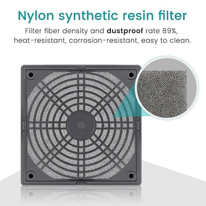 Wathai 80MM PC Fan Dust Filter Cover Computer Mess 4 Pack - Image 5