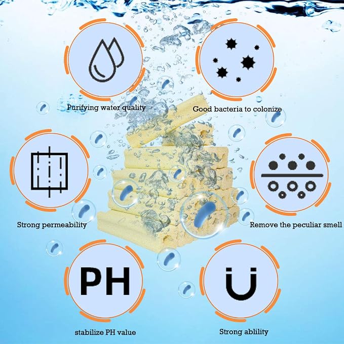 PINVNBY 20 Pcs 6.2-Inch Large Aquarium Filter Media Fish Tank Ceramic Media - Image 4