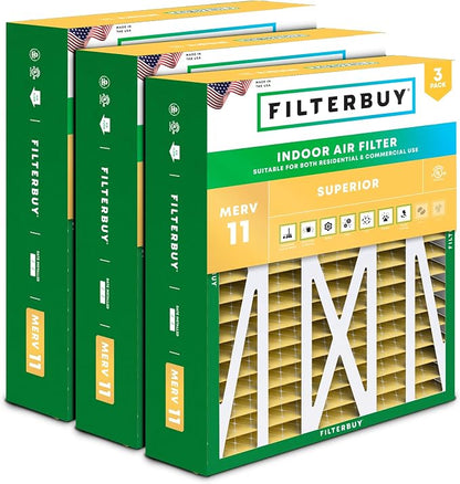 Filterbuy 20x23x5 Air Filter MERV 11 Superior Pet & Allergy Defense, Pleated by Filterbuy