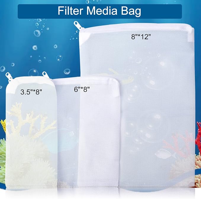 Segarty Filter Media Bags, 10 Pack 0.5mm Fine Mesh 7.7 x 6 Inch White Reusable - Image 3