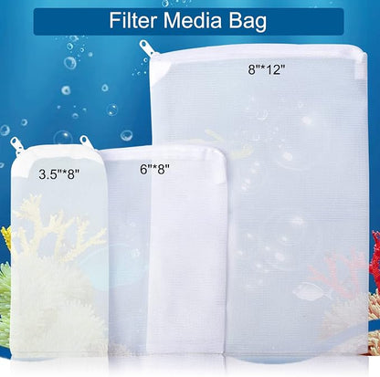 Segarty Filter Media Bags, 10 Pack 0.5mm Fine Mesh 7.7 x 6 Inch White Reusable - Image 3