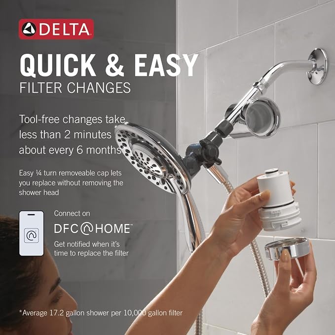 Delta Faucet 4-Setting In2ition 2-in-1 Dual Shower Head - Image 3
