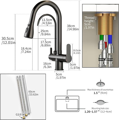 Kitchen Sink Faucet with Pull - Image 5