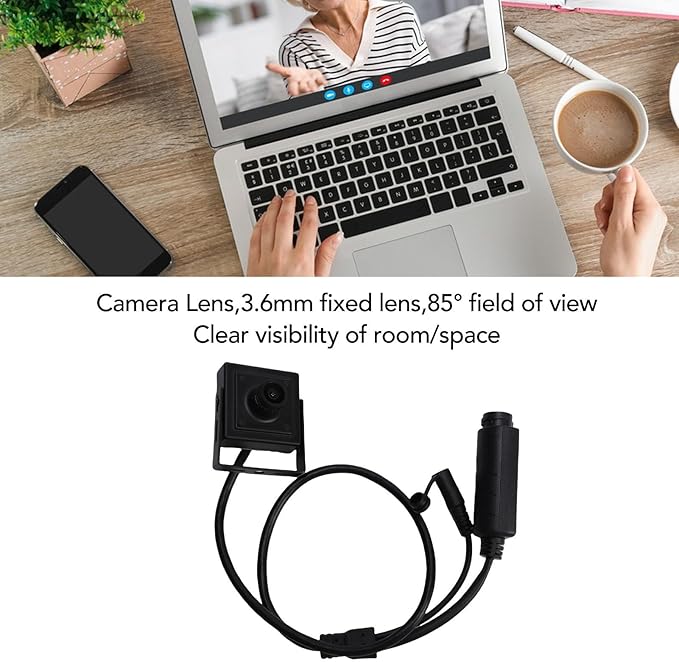 LAISANIM IP Indoor Mini Security Camera, 3.6mm Fixed Lens with 85° Field of View, Built in Microphones, for Home, Office (5MP)