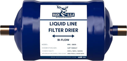 Buck Bi-Flow Refrigerant Liquid Line Filter Drier 3/8" ODF Sweat BFK-083S by BuckUSA