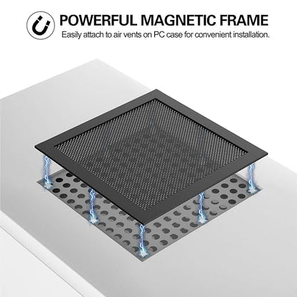 MoKo 140mm Dust Filter for Computer Cooler Fan, Magnetic Frame PC Fan Dust Mesh - Image 3