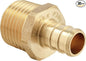 30 PCS EFIELD Pex Barb Crimp Brass Fittings 1/2 inch x 1/2 inch NPT Male Adapter by EFIELDPEXTUBING