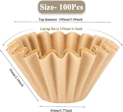 1-2 Cup Brown Coffee Filters, Small Coffee Maker, Single Serve Coffee Pot - Image 2