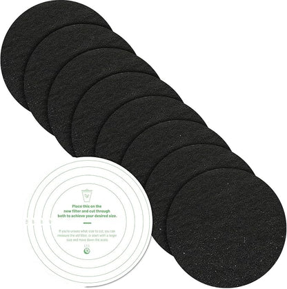 Pack of 8 Compost Bin Charcoal Filters Round Indoor Kitchen Compost Bucket - Image 9