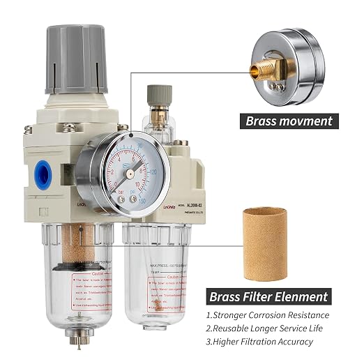 Air Pressure Regulator with Pressure Gauge, Water Separator - Image 4