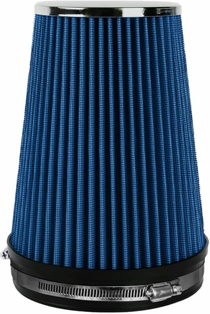 6" Inlet Cold Air Intake Filter Cone Replacement Performance Washable Clamp-On by MUGERACING