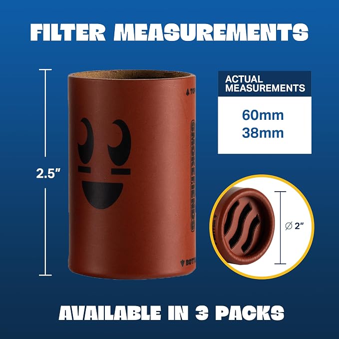 3 Pack Replacement Filters | Discreet HEPA & Carbon Filtration | Biodegradable - Image 2