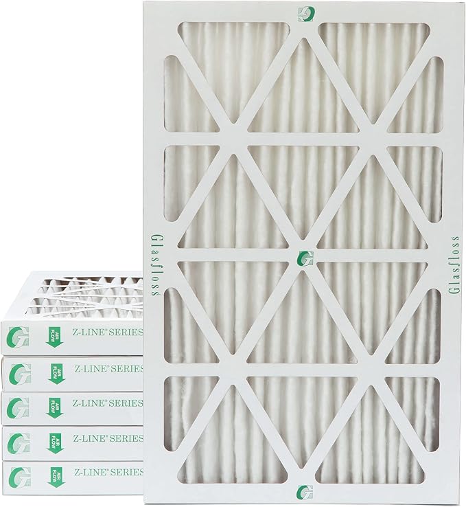 10x20x2 MERV 10 2" Inch Pleated Air Filters By Glasfloss. Box of 6. Actual by Glasfloss