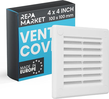 Repa Market 4 x 4 Inch White Square Air Vent Cover by RepaMarket