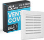 Repa Market 4 x 4 Inch White Square Air Vent Cover by RepaMarket