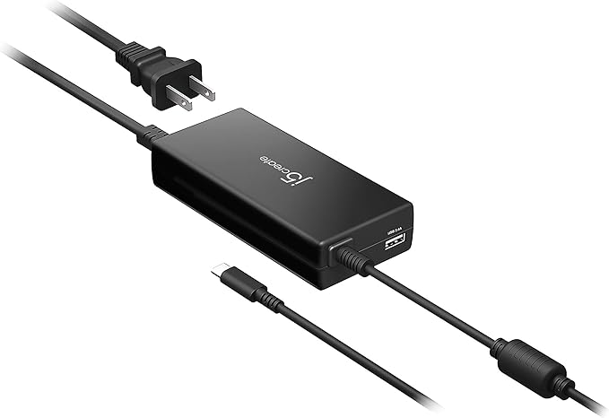 j5create USB Type C PD 100W Fast Charger for MacBook Pro, Chromebook, Laptop, Notebook, Tablet, Android, and iOS Smartphones (JUP2290)