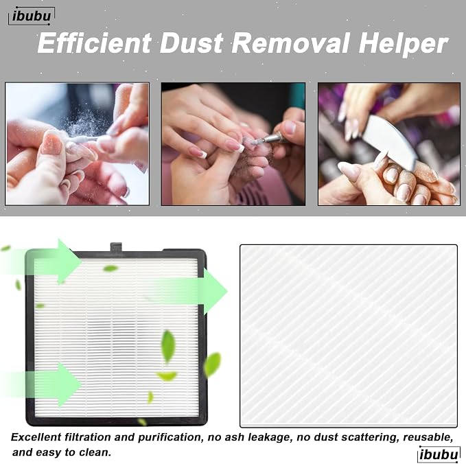 Nail Dust Collector Replacement Filters, 3 Pack Nail Tech Dust Collector Filter - Image 6