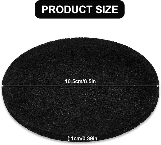 10Pcs 6.5 Inch Charcoal Filters - Image 2