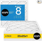 Simply 25x25x1 Air Filter, Merv 8, 6 Pack, by SimplyFilters