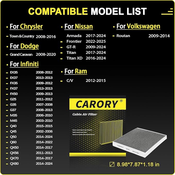Cabin Air Filter w/Activated Carbon - Image 2
