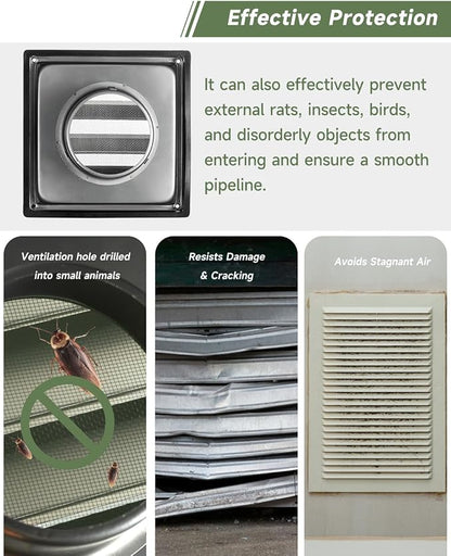 4" Metal Dryer Vent Cover Outside - Image 5