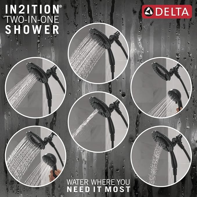 Delta Faucet 4-Setting In2ition 2-in-1 Dual Shower Head - Image 5