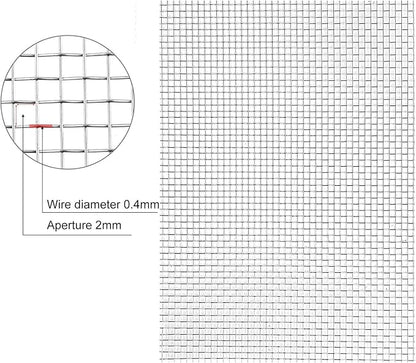 Stainless Steel Woven Wire Mesh 304 Stainless Steel Mesh Sheet, Heat-Resistant - Image 2