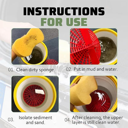 Bullet Car Wash Bucket Grit Trap Inserts, Vehicle Detailing Wash Filter - Image 6