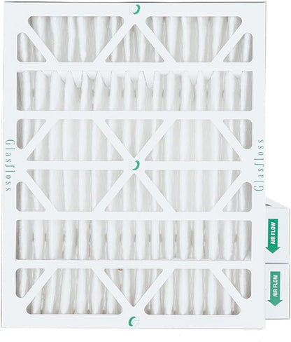 Glasfloss 20x25x4 MERV 10 4" Inch Pleated Air Filters Box of 3. Actual Size: by Glasfloss