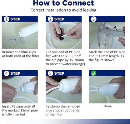 Membrane Solutions T33 Inline Water Filter, Post-Carbon Filter - Image 6