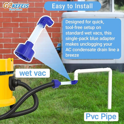 AC Drain Line Cleaner Tool, Universal HVAC to PVC Adapter - Image 4