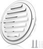 4'' Shiny Silver Paint Stainless Steel Air Vents, Louvered Grille Cover Vent by puunkeey
