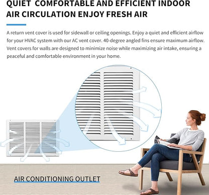 18x12 Return Air Grille, Air Return Vent Cover, Flat Vent Cover, Rejillas De - Image 7