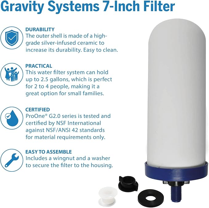 ProOne G-Series 7-Inch Gravity Filter Replacement 2-Pack - Image 2