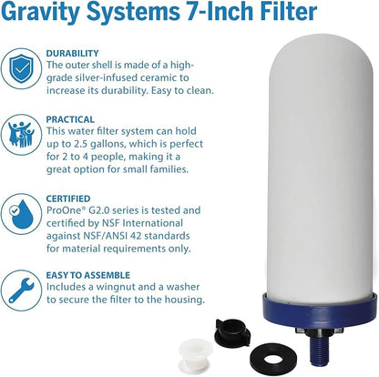 ProOne G-Series 7-Inch Gravity Filter Replacement 2-Pack - Image 2