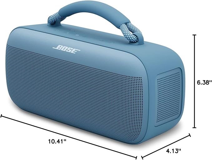 Bose SoundLink Max Bluetooth Speaker - Portable Wireless Party Speaker, IP67 Waterproof, Rope Handle, Up to 20 Hours of Playtime, USB-C, Built-in 3.5mm AUX Input, Blue Dusk