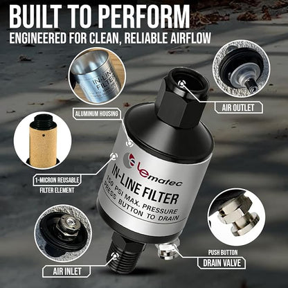 LE LEMATEC Air Compressor Water Separator - Image 2