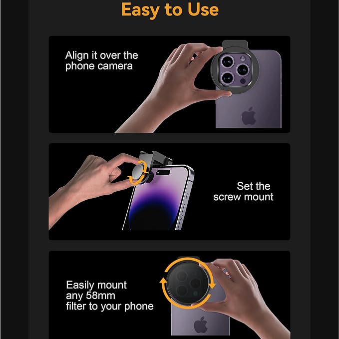 Fotorgear Camera Lens Filter, 67mm Universal Phone Polarizer Filter - Image 9