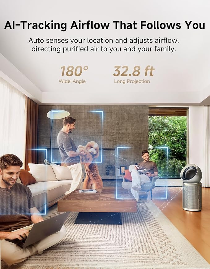 Dreame Smart Air Purifier PM20 for Home Large Room, Cleans 7, 534 ft² in One - Image 3