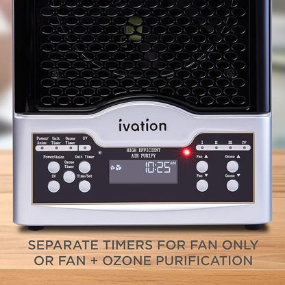 Ivation 5-in-1 HEPA Air Purifier & Ozone Generator W/Digital Display Timer and - Image 6