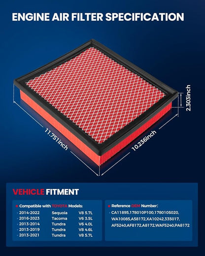 KAX Engine Air Filter CA11895 Compatible - Image 2