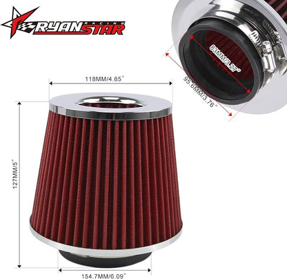 RYANSTAR RACING 83mm 3.25" High Flow Round Tapered Cone Closed-Top Washable - Image 2