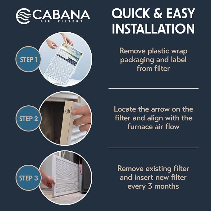 Cabana Filters 6-Pack 20x30x1 MERV 8 AC Furnace Air Filter - Image 3