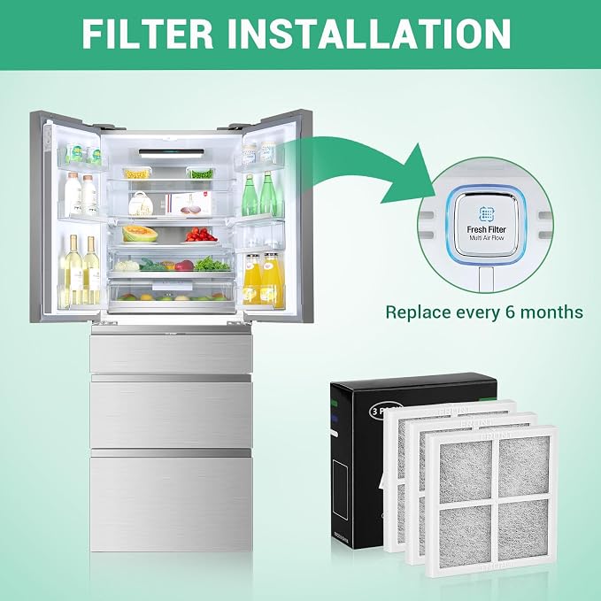 Barkior 6-Pack Refrigerator Air Filter Replacement - Image 3