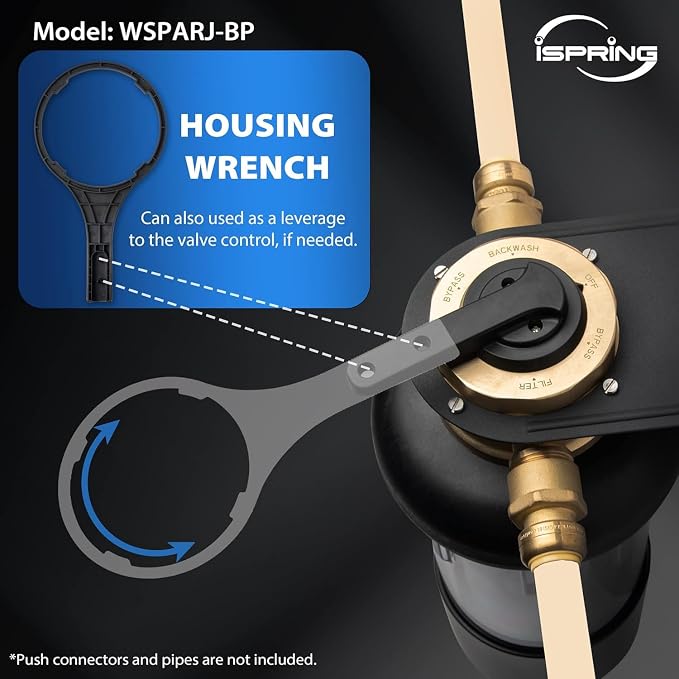 iSpring WSP500ARJ-BP, NSF Certified, Whole House Spin-Down Sediment Water Filter - Image 5